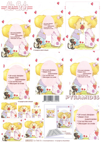 Decoupage sheets suitable for card making and scrapbooking - 630012