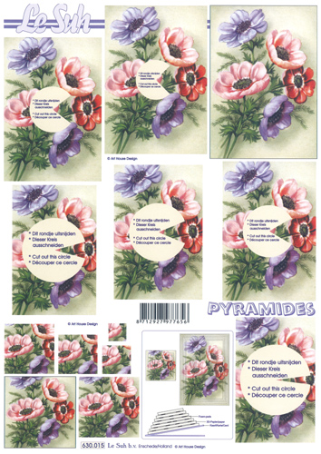 Decoupage sheets suitable for card making and scrapbooking - 630015