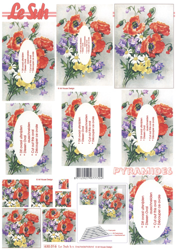 Decoupage sheets suitable for card making and scrapbooking - 630016