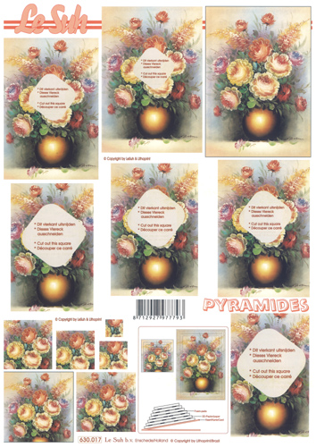 Decoupage sheets suitable for card making and scrapbooking - 630017