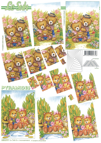 Decoupage sheets suitable for card making and scrapbooking - 630019