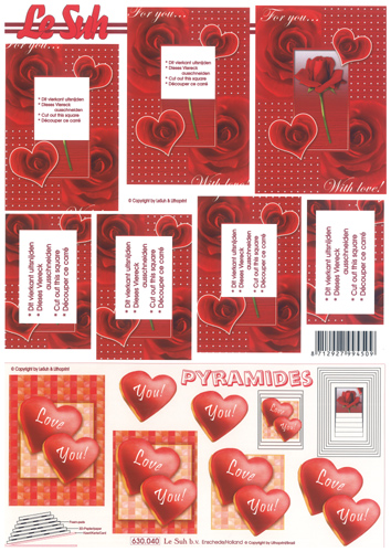 Decoupage sheets suitable for card making and scrapbooking - 630040