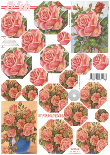 Decoupage sheets suitable for card making and scrapbooking - 630043