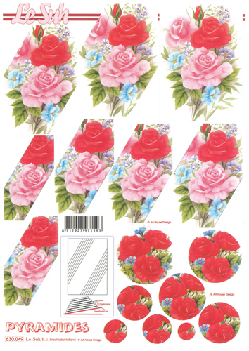 Decoupage sheets suitable for card making and scrapbooking - 630049