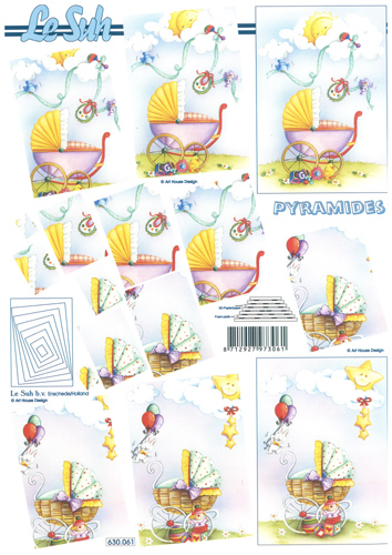 Decoupage sheets suitable for card making and scrapbooking - 630061