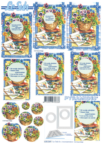 Decoupage sheets suitable for card making and scrapbooking - 630069