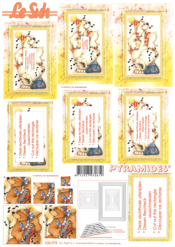 Decoupage sheets suitable for card making and scrapbooking - 630078