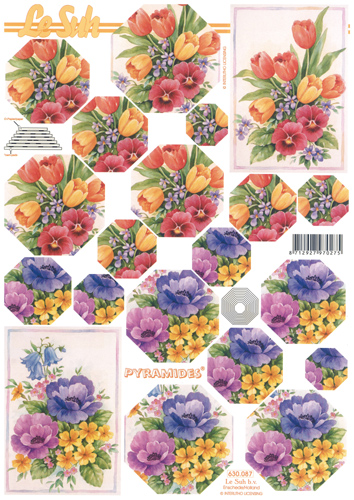 Decoupage sheets suitable for card making and scrapbooking - 630087