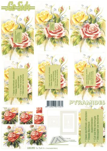 Pink And Yellow Roses - 630092