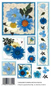 Turquoise Flowers - 676ROY