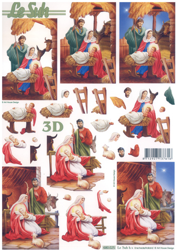 Die Cut in the Manger A4 Sheet from LeSuh - 680025