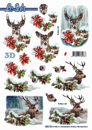 Le Suh Diecuts Deer in Winter - Christmas - 680115