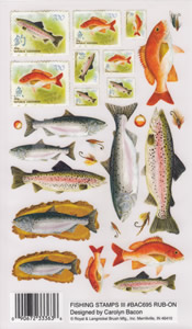 EZ Rub On Fishing Stamps 111 - 695BAC
