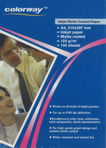 A4 injet Matt Coated Paper 120Gr 100 Sheets - 7094