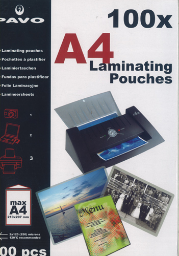 A4 Laminating Pouches 250 microns Pack of 100 - 7101
