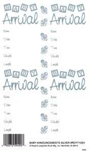 Birth Annoncements Silver - 710SVROY