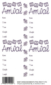 Birth Annoncements Pink - 711PKROY
