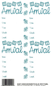 Birth Annoncements Blue - 722BLROY