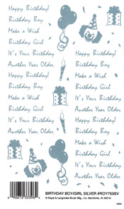 Birthday Boy/Girl Silver Meta RUB - 753SVROY