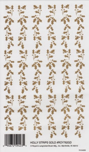 EZ Rub On Holly Strips Gold - 762GDROY