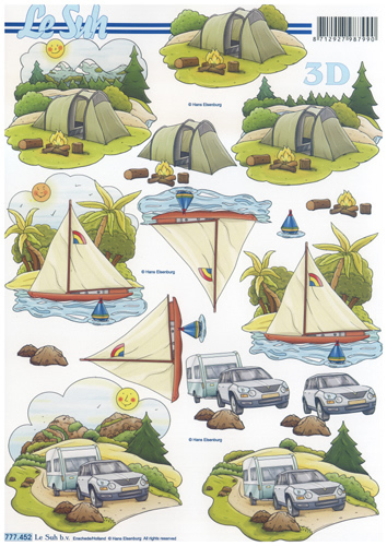 Camping Caravanning And Sailing A4 Sheet - 777452
