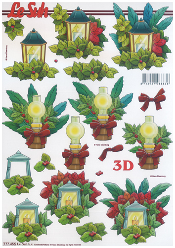 Christmas Lanterns A4 Sheet - 777456
