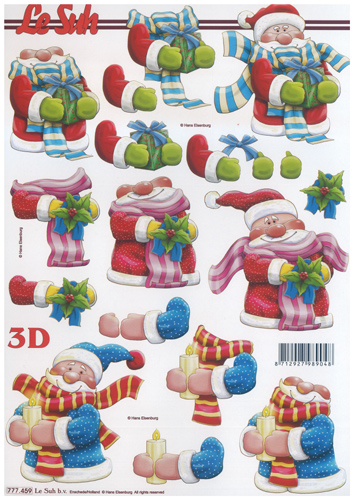 Jolly Father Christmas A4 Sheet - 777459