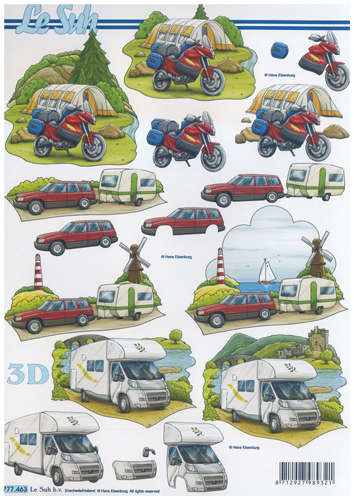 Camping Tent, Caravan, Campa Van A4 Sheet - 777463
