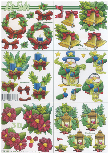 6 Christmas Designs A4 Sheet - 777475