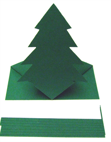 16 Christmas Tree Jump Cards - 7840