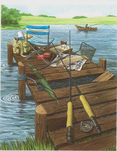 Fishing 12 x 9 Pack of 6 Prints - 805