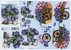 Wheelbarrow and Flowers - 8215138