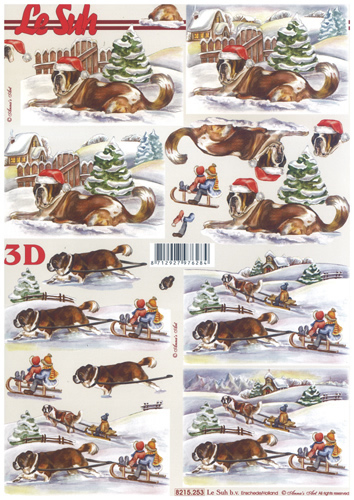 ST Bernard in the Snow At Christmas - 8215253