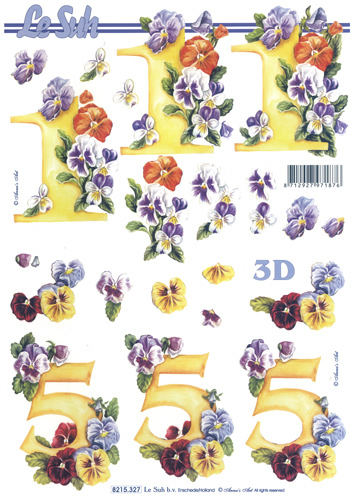 Flowers and Number 1 and 5 - 8215327