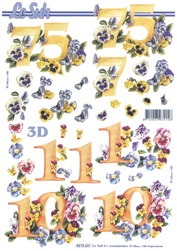 Flowers and Number 75 and 10 - 8215331