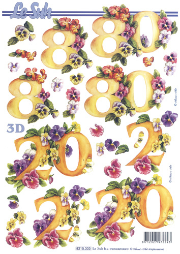 Flowers and Number 80 and 20 - 8215333