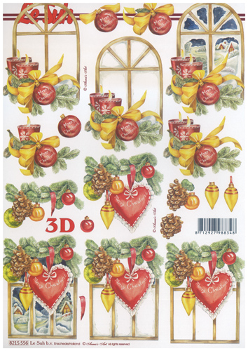 Merry Christmas Windows A4 Sheet - 8215556