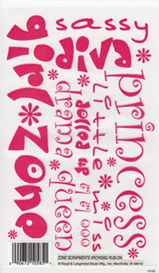 EZ Rub On Girl Zone Scrapments - 836GROY
