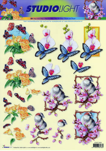 Spring Flowers, Butterflies and Birds - 883TJ