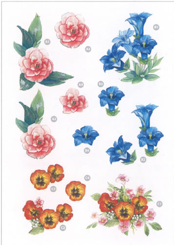 Pansies and Flowers Diecuts - 9115