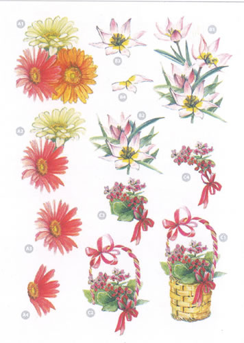 Basket of flowers Diecuts - 9119