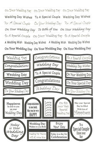 Diecut greeting Banners A4 Sheet Colour Gold On White - 9191