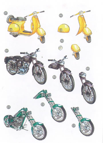 Motor Bikes and Scooter Diecut - 9448