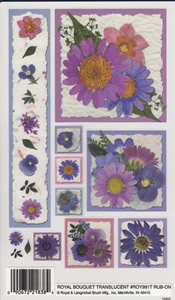 EZ Rub On Translucent Royal Bouquet - 991TROY