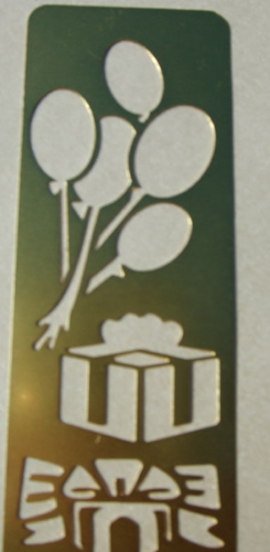 Balloons Presents And Bow Brass Stencil - AAA22