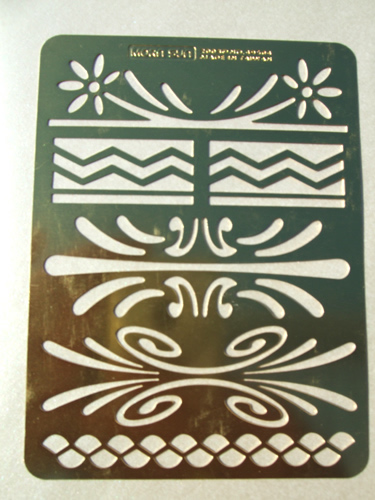 Borders and Mixed Designs Brass Stencil - AAA4