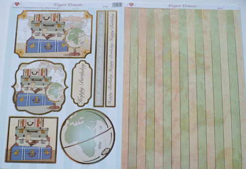 Diecut The Traveller Topper with a Gold Border - ACE1005