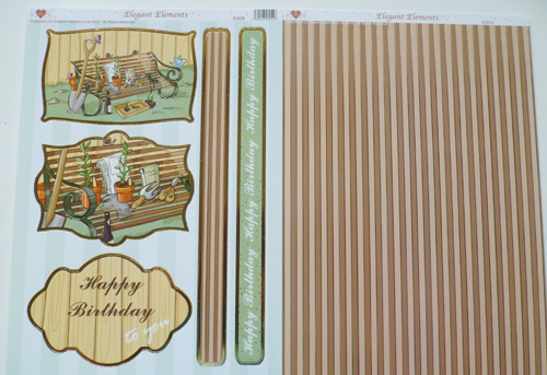 Diecut Gardeners World Topper with a Gold Border - ACE1008