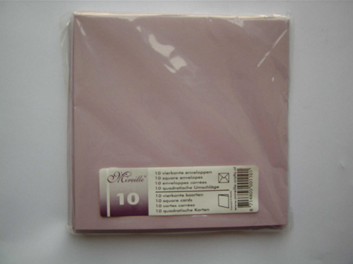 Pack of 10 Plain Cards with envelopes Pink Size 5 x 5 - B2208PK