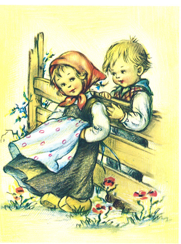 Kids 2 Little boy and girl 5 x 4 - C0013